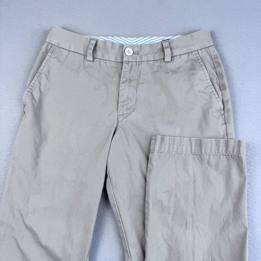Vineyard Vines Slim Fit Breaker Pant Men 28x31 Beige Chino Golf Canvas Khaki